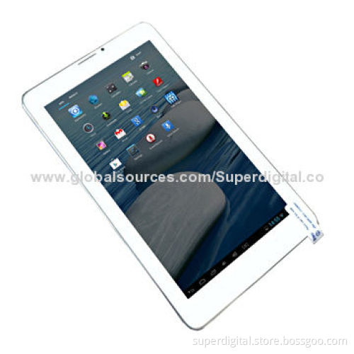 7-inch Tablet Phone with TV, MTK6572 Dual-core, Built-in 3G/Wi-Fi/Bluetooth/GPS/Dual-camera/TV/F